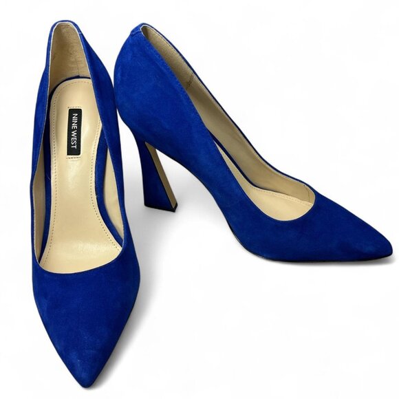 Nine West Shoes - Nine West Blue Suede Heels | Women’s Size 10M, 4.25” Heel